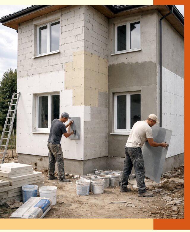Утепление дома из газобетона в Партизанске от 4508 руб./м² — заказать у ТепломастерПрт